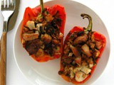 4-Ingredient Turkey and Stuffing Stuffed Peppers