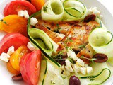Easy Weeknight Chicken, Tomato and Cucumber Dinner Salad