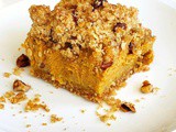 Pumpkin Pie Bars with Oat Crumb Topping (No Butter)