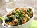 Rustic Herbed Stuffing with Greens #SundaySupper