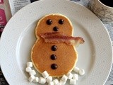 Snowman Eggnog Pancakes for #SundaySupper