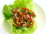 Thai-Inspired Turkey Lettuce Wraps (Larb) {Gluten-Free}