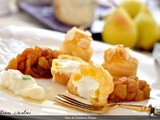 Bignè al gorgonzola dolce e pere