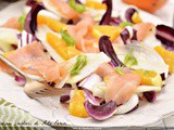 Insalata detox di salmone con finocchi arance e radicchio