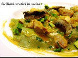 Lasagne verdi con ragù di pesce e salsa supreme allo zafferano