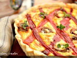 Quiche ai peperoni con yogurt, alici e caciocavallo