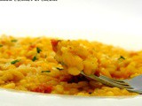 Risotto con zucca rossa e salsiccia