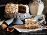 Torta di noci farcita al caffè