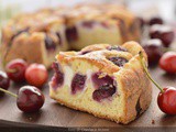 Torta morbida con crema di ricotta e ciliegie