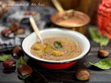 Zuppa autunnale di castagne e fagioli