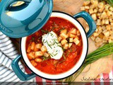 Zuppa di pomodori arrosto con ricotta