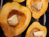 Baked Acorn Squash with Butter and Brown Sugar