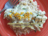 Creamed Chipped Leftover Fish on rice