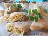 Yaki-Soba Noodle Spring Roll with Shrimp