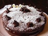 Torta al Cioccolato con Crema Al Latte & Fragole (torta senza olio e senza burro, crema senza uova)