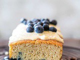 Easy gluten and dairy free lemon cake with blueberries