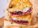 Easy grilled goat cheese sandwich with jam