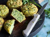 Healthy muffins with broccoli and courgette