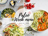 Paleo week menu for week 33