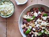 Quinoa salad with feta and beetroot