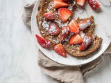Vegan french toast with strawberries