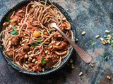 Vegan spaghetti bolognese as we should all eat more plantbased