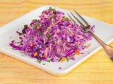 Red Cabbage & Carrot Salad with Yogurt Dressing