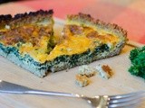 Spinach and Cheddar Quiche with a Quinoa Crust