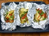 Curried Chicken, Peppers and Peas en Papillote  #Foodie Friday #French Fridays with Dorie