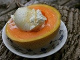 Melon with Honey Drizzled Vanilla Ice Cream: Turkish Delight! #Foodie Friday