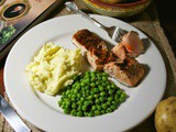 Roasted Salmon: New England Style # The Culinary Lives of John & Abigail Adams a Cookbook #Weekly Menu Plan