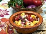 Summer Peach Salsa  #It's All Greek to Me #Food of the World  #Weekly Menu Plan