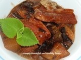 Braised Pork Belly and White Radish with Sitiawan Homemade Ang Zhao 紅糟 (Wine Lees)