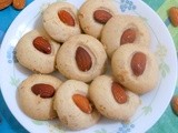 Eggless Almond cookies