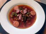 Russian Kale Soup with Smoked Sausage
