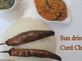 Dahi mirchi, sukhi dahi mirchi recipe - majjiga or challa mirapakayalu