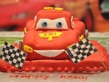 The making of cars McQueen Cake