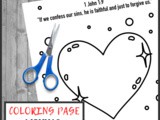 1 John 1:9 Bible Verse Coloring Page