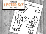 1 Peter 5:7 Coloring Page