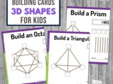 3D Shapes Building Cards