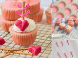 Adorable Cupids Bow Valentine Cupcakes
