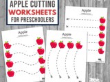 Apple Cutting Worksheets
