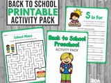 Back to School Preschool Activity Pack