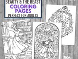 Beauty and the Beast Coloring Pages for Adults