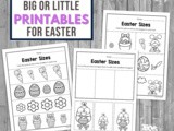 Big or Little Easter Worksheets