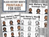 Black History Month Scavenger Hunt Worksheets