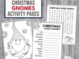 Christmas Gnomes Activity Pages