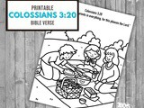 Colossians 3:20 Coloring Page