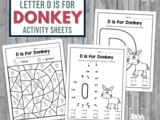 D is for Donkey Activity Sheets