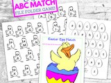 Easter Alphabet Match File Folder Game